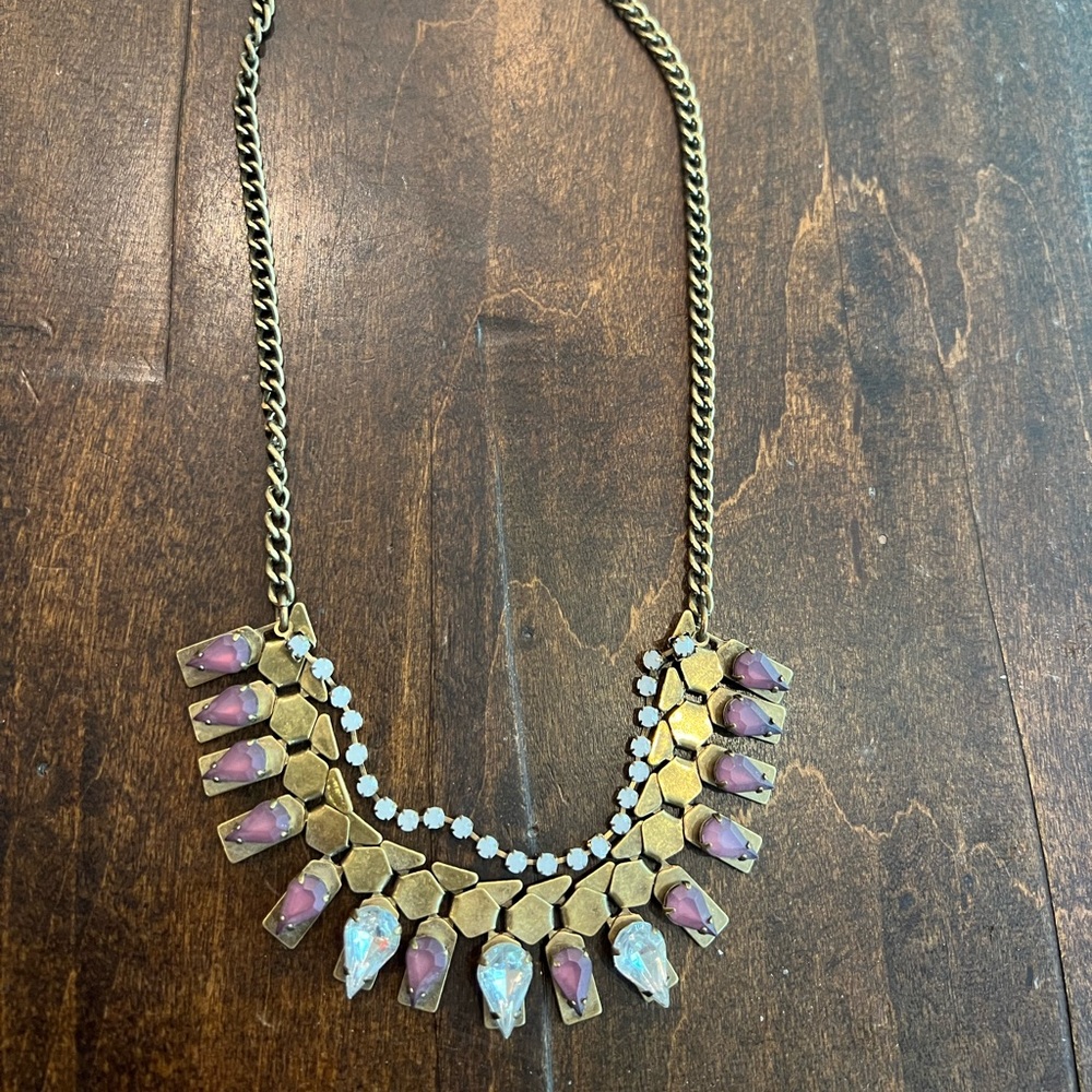 Loft, “18 adjustable, purple and diamond stone on bronze chain.  Lovely piece.